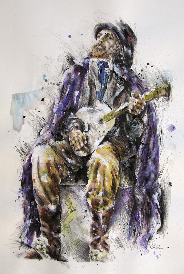 Isabella KRETZDORN: Musicien de rue avec guitare